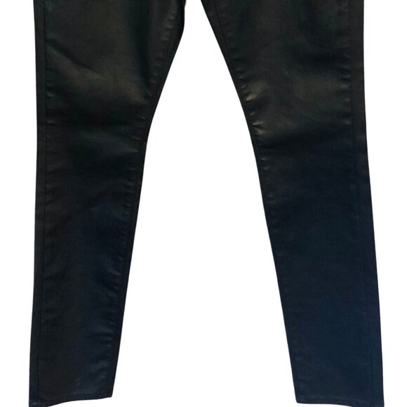 Cache Black Coated Cotton Jean Pant Skinny Slim 5 Pocket Stretch New NWT $158 - Picture 5 of 10